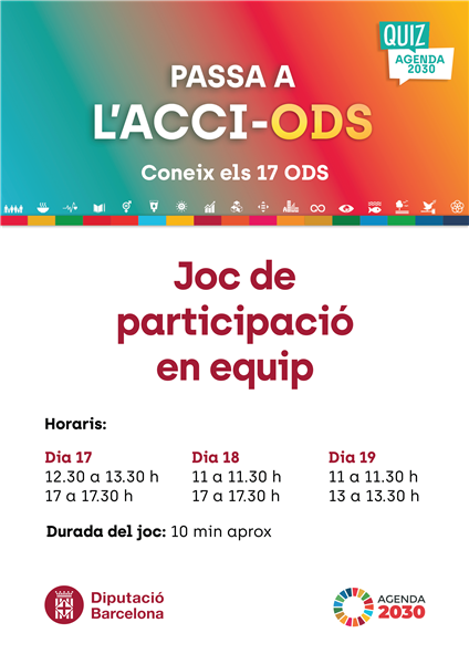 Passa a l'ACCI-ODS. Coneix els 17 ODS 